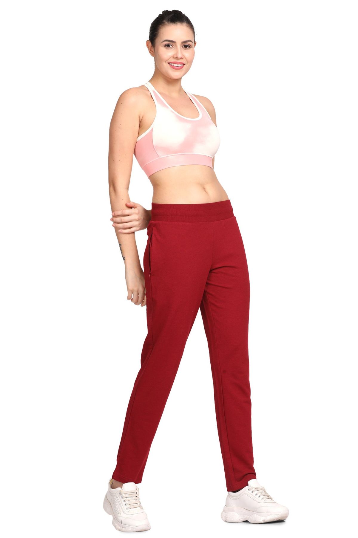 Buy GO COLORS Women's Tapered Fit Cotton Pant (8905344060012_Pink_S) at  Amazon.in