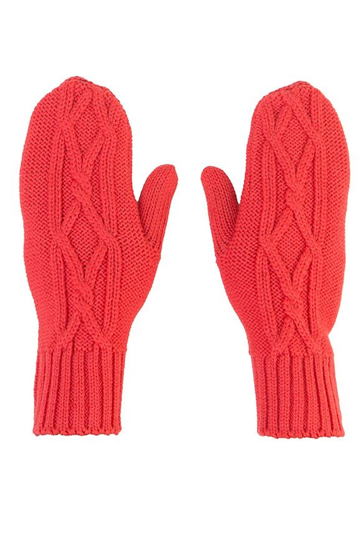 Kosha Red Merino Wool Mittens
