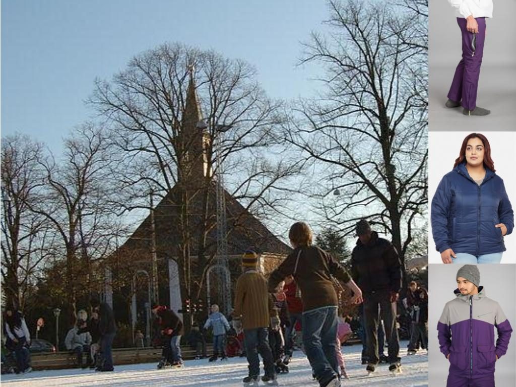 Ice skating with family during Scandinavian countries winter tour
