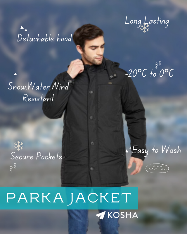 parkas as winter clothes for Canada in India
