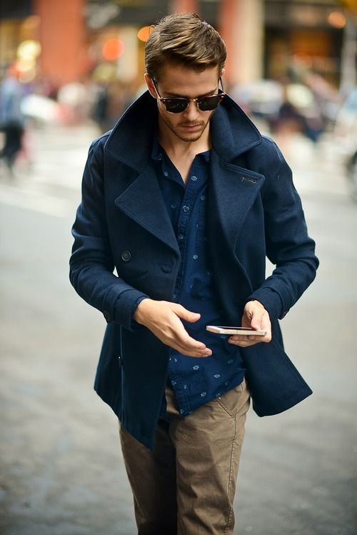 Fashion Coats Winter Coats AMBER & JUNE Winter Coat blue casual look 