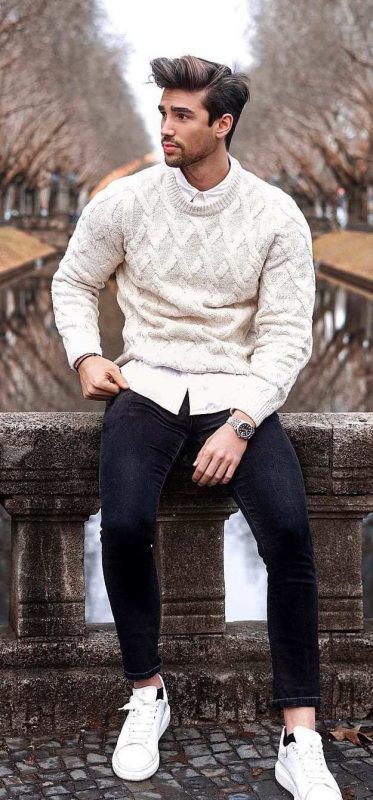 man in sweater and jeans