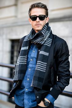 Mens Soft Scarf for Winter Elegant Classic Cashmere Feel Long Thick Fashion Scarves for Men 
