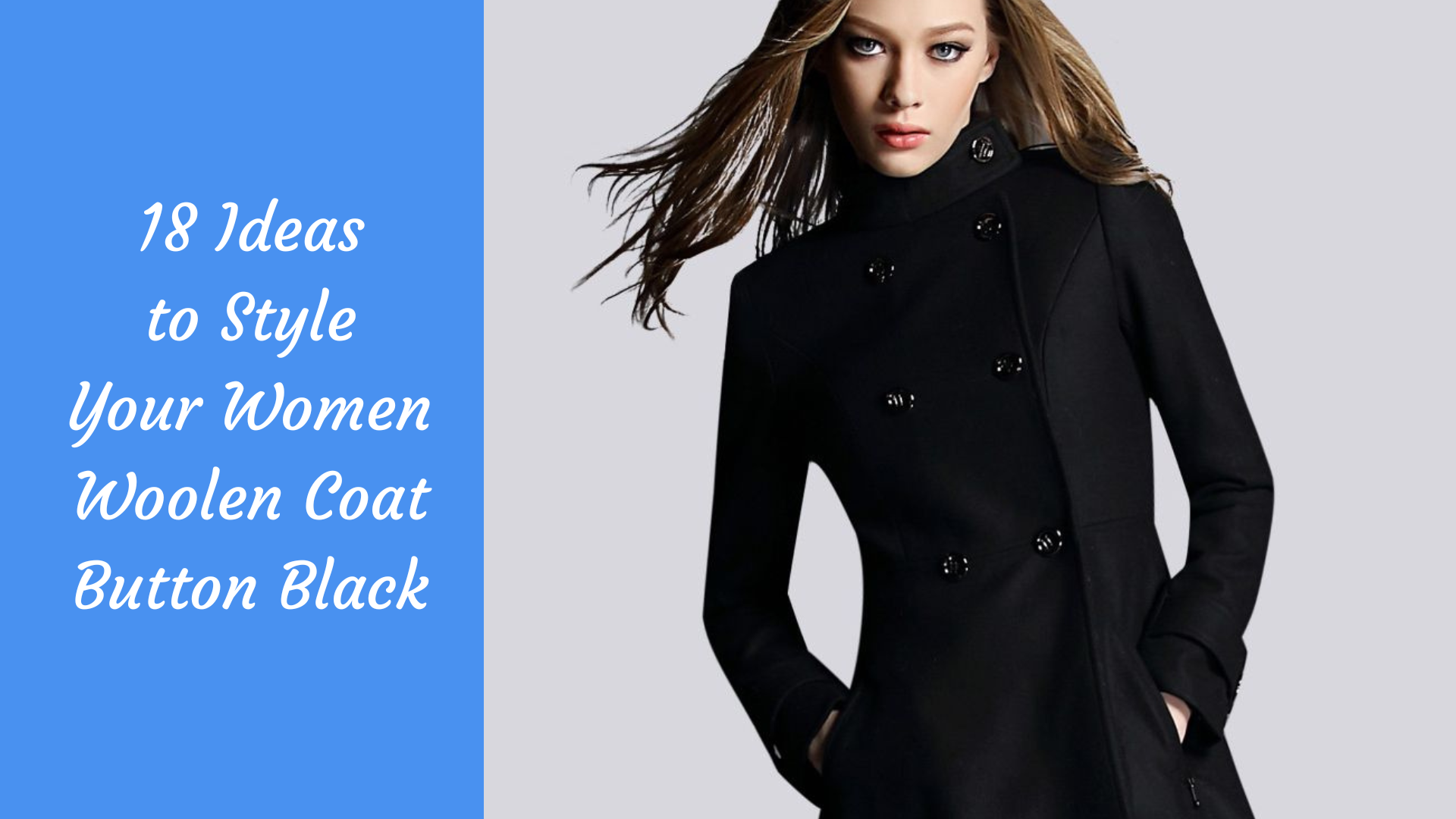 women woolen coat button black article cover image