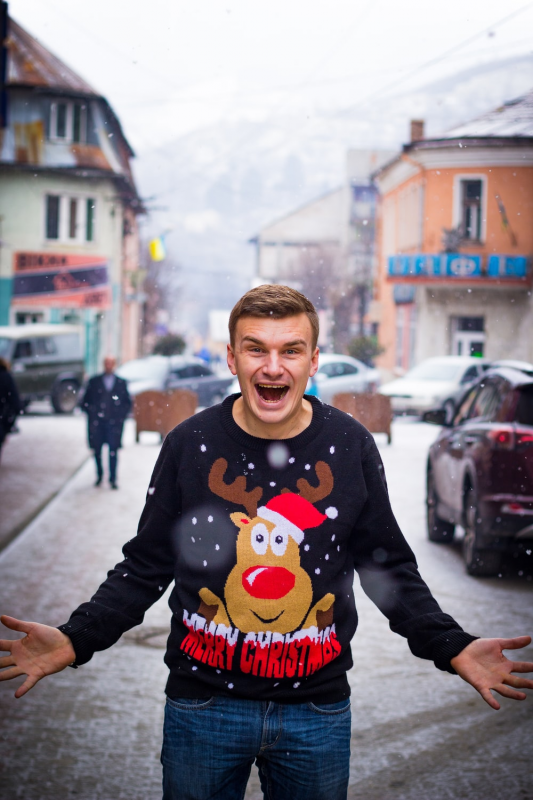festive Christmas themed sweater