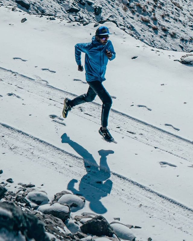 athlete on a trail run