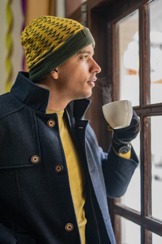 man in winter coat for street mens winter fashion