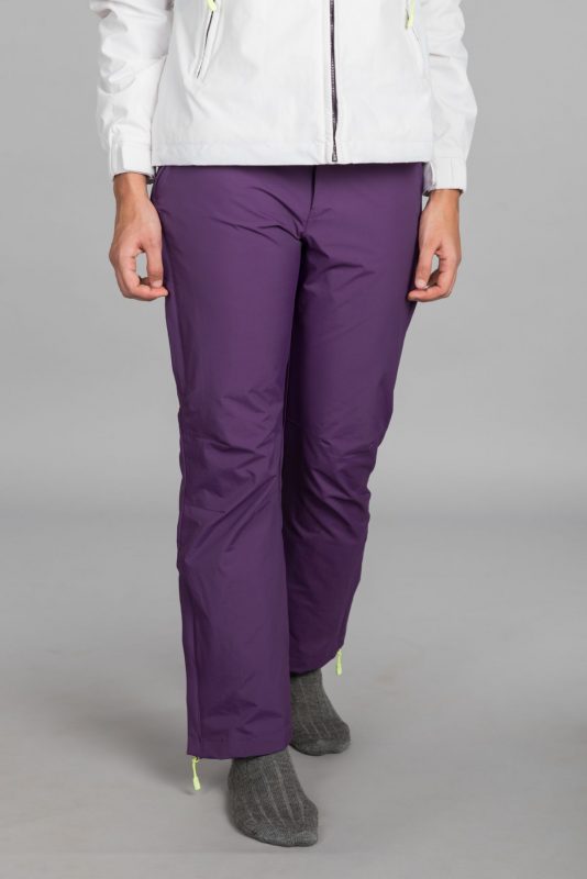 Purple coloured ski pants for women